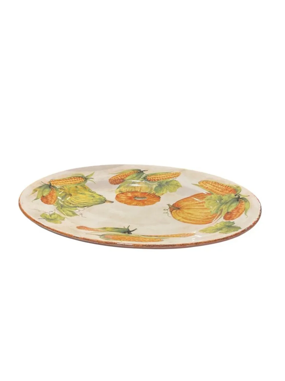 Sur La Table Italy made ceramic fall harvest corn platter dish SKU 10-240
